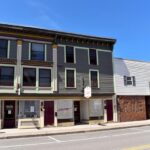 Apartments above commercial storefronts on downtown street in Bennington.